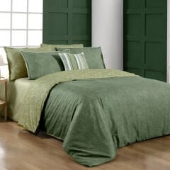 Sarev Berlina Yeşil Çift Kişilik Pamuk Saten Nevresim Takımı