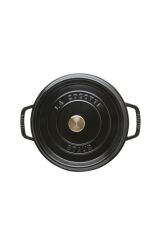 Staub La Cocotte Döküm Tencere | Siyah | 24 Cm | 3,8 L | Yuvarlak