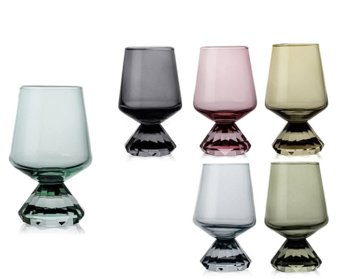 Mikasa Moor 6lı Mix Renkli Kristal Ayaklı Bardak 132ml