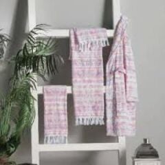 Sarev Palm 80X160 Cm Pembe Havlu