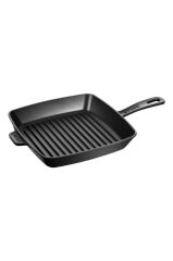 Staub Döküm Demir Amerikan Izgara Tava | Döküm Demir | 26 Cm | Siyah
