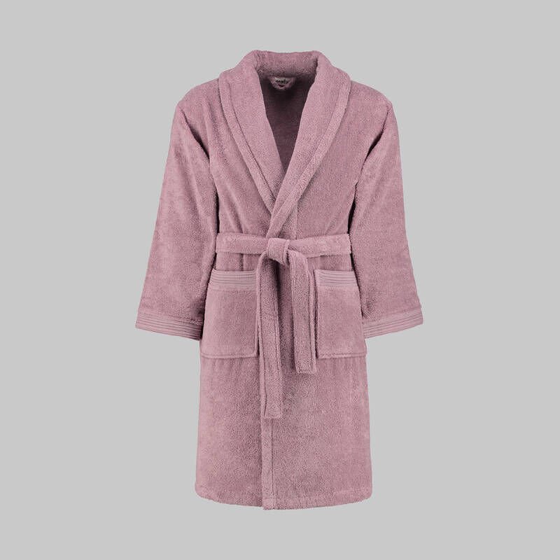 Sarev New Soho Mürdüm %100 Pamuk Large Beden Bornoz