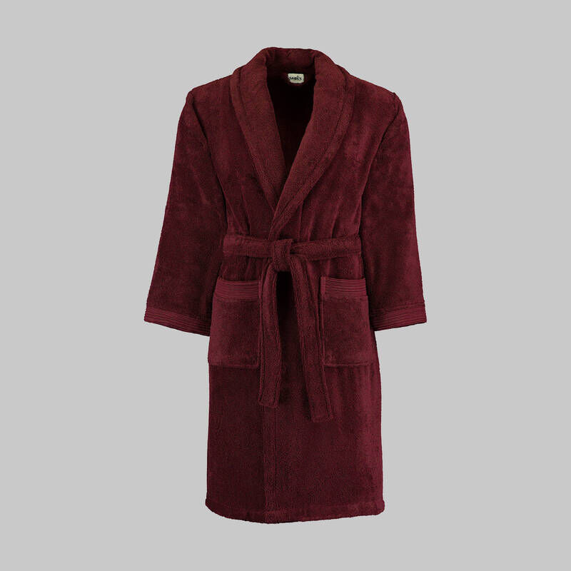 Sarev New Soho Bordo %100  Pamuk Large Beden Bornoz