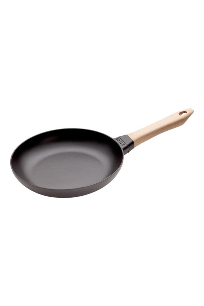 Staub La Cocotte Kızartma Tavası Ahşap Tutacaklı | Döküm Demir | 24 Cm