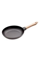 Staub La Cocotte Kızartma Tavası Ahşap Tutacaklı | Döküm Demir | 24 Cm