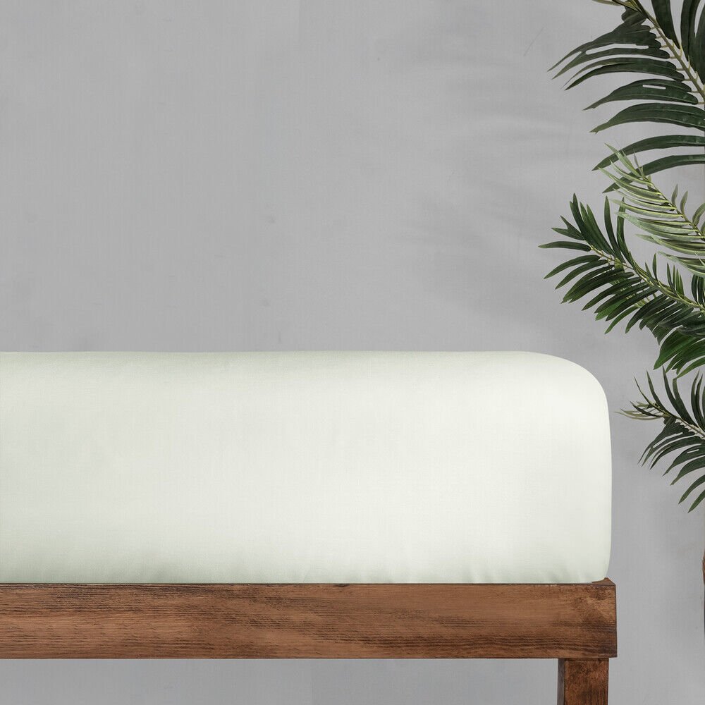 Sarev Monochrome %100 Pamuk Saten Düz Çarşaf Tek Kişilik-Off White