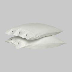 Sarev Monochrome %100 Pamuk Saten Yastık Kılıfı-Off White