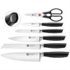 Zwilling All-Star Kendinden Bilemeli Blok Bıçak Seti | Siyah | 7 Parça