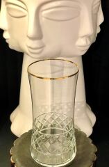 Koleksiyon İstanbul Klasik Uzun Bardak Altın - Şeffaf 6'Lı