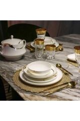 Leggno Chester Premium Gold 24 Parça Yemek Takımı-Chep1001Set24G