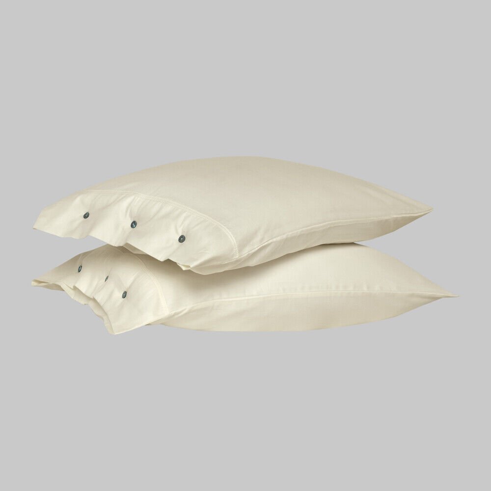 Sarev Monochrome %100 Pamuk Saten Yastık Kılıfı-Cream