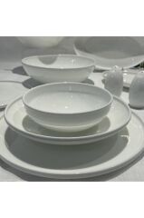 Leggno Chester White Sade 24 Parça Yemek Takımı-Che1000Set24W