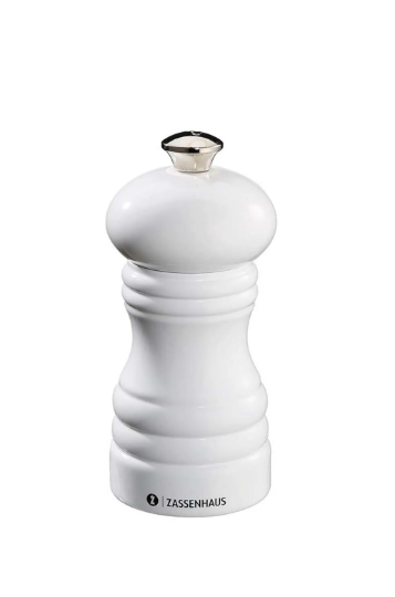 Zassenhaus Berlin Tuz Değirmeni-Kayın Parlak Beyaz 12cm
