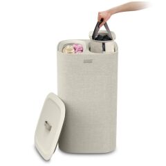 Joseph Joseph Tota 60 L 2 Bölmeli Çamaşır Ayırma Sepeti Ekru