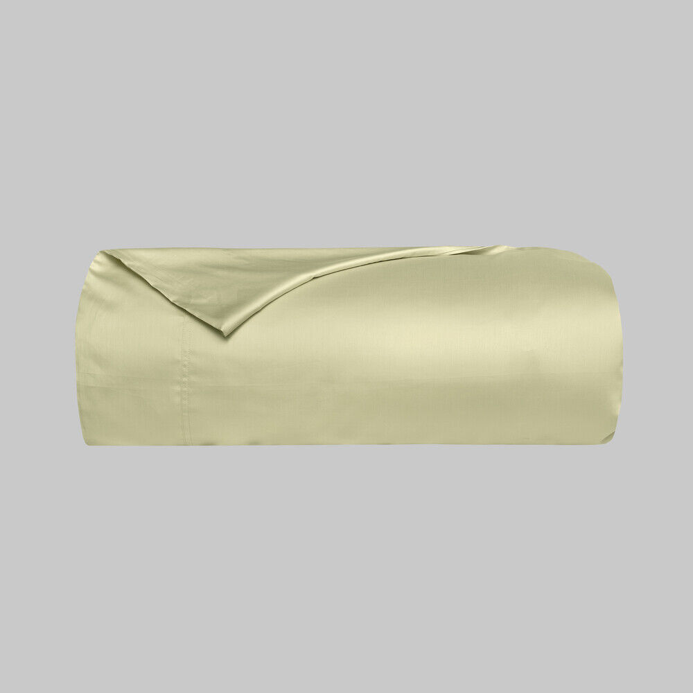 Sarev Monochrome %100 Pamuk Saten Nevresim Çift Kişilik-Lemon Cream