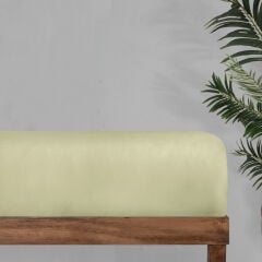Sarev Monochrome %100 Pamuk Saten Düz Çarşaf Çift Kişilik-Lemon Cream
