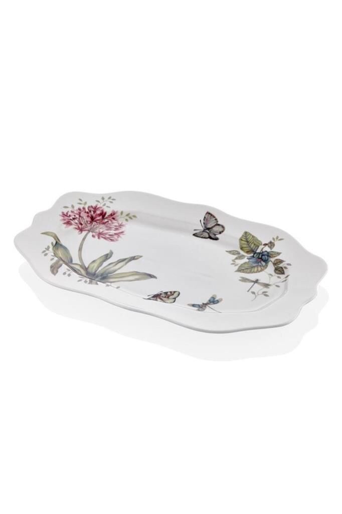 Joy Carmen Butterfly Serisi Büyük Boy Oval Tabak 35 Cm