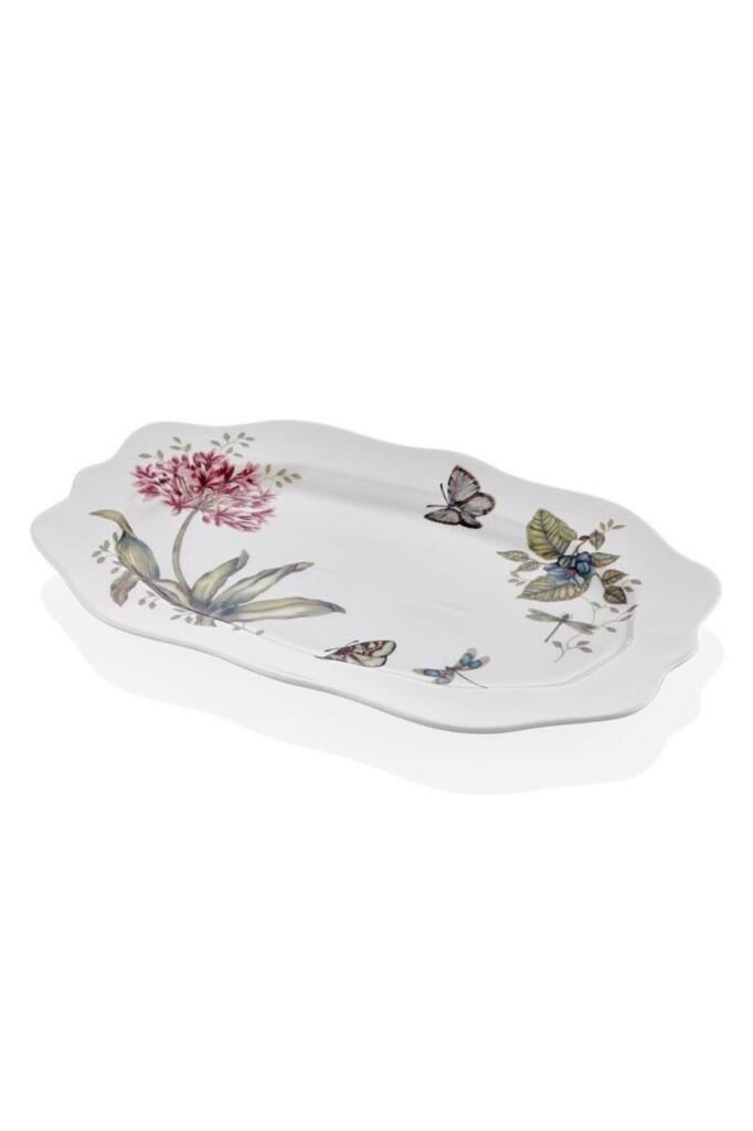 Joy Carmen Butterfly Serisi Büyük Boy Oval Tabak 35 Cm