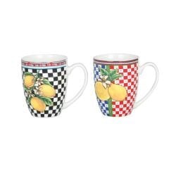 Lucky Art Odessa Desenli Bone China Porselen 2 li Kupa Seti 350 ml