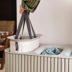 Joseph Joseph Tota 90 L Trio Luxe 3 Bölmeli Çamaşır Ayırma Sepeti - Ekru (5000008)