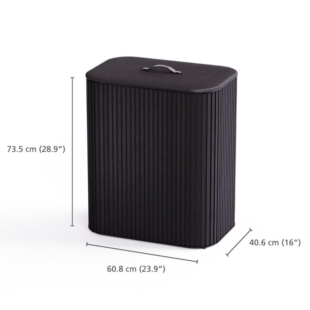 Joseph Joseph Tota 90 L Trio Luxe 3 Bölmeli Çamaşır Ayırma Sepeti - Siyah (5000007)
