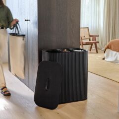 Joseph Joseph Tota 90 L Trio Luxe 3 Bölmeli Çamaşır Ayırma Sepeti - Siyah (5000007)