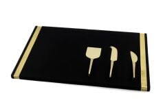 Mikasa Moor Siyah Gold 3 Parça Peynir Servis Seti 45x30cm