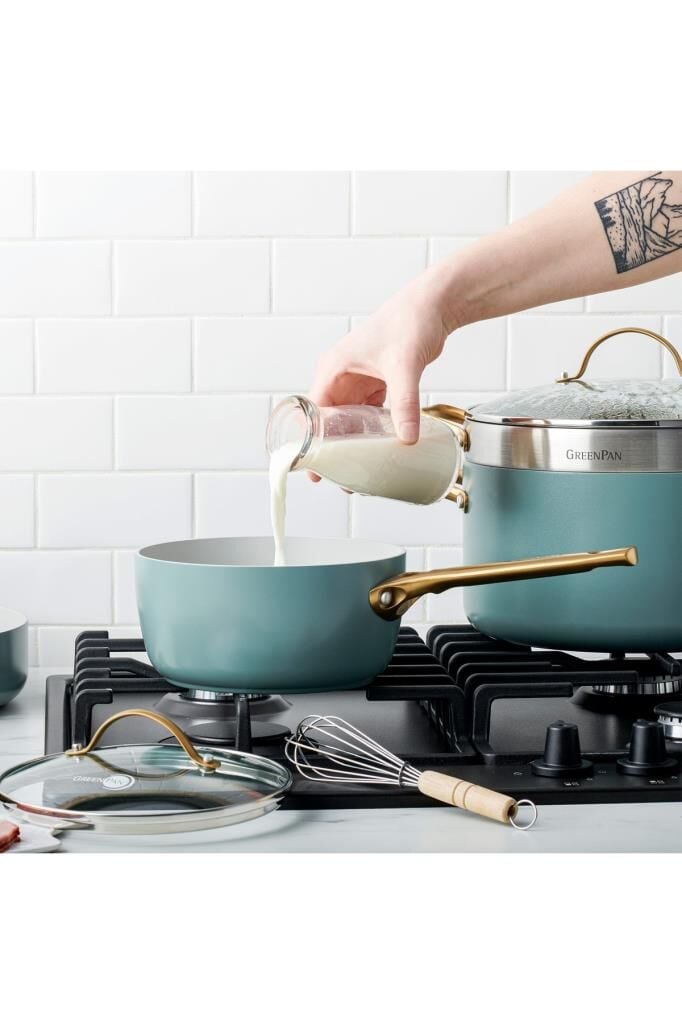 Greenpan Padova Alice Mavi Thermolon Yapışmaz 10Parça Tencere Tava Seti