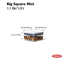 OXO GG POP Saklama Kabı Büyük/Mini Boy Kare 1,04 Lt