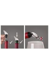 Vacu Vin Şarap Dökücü Kristal Siyah 2 Parça