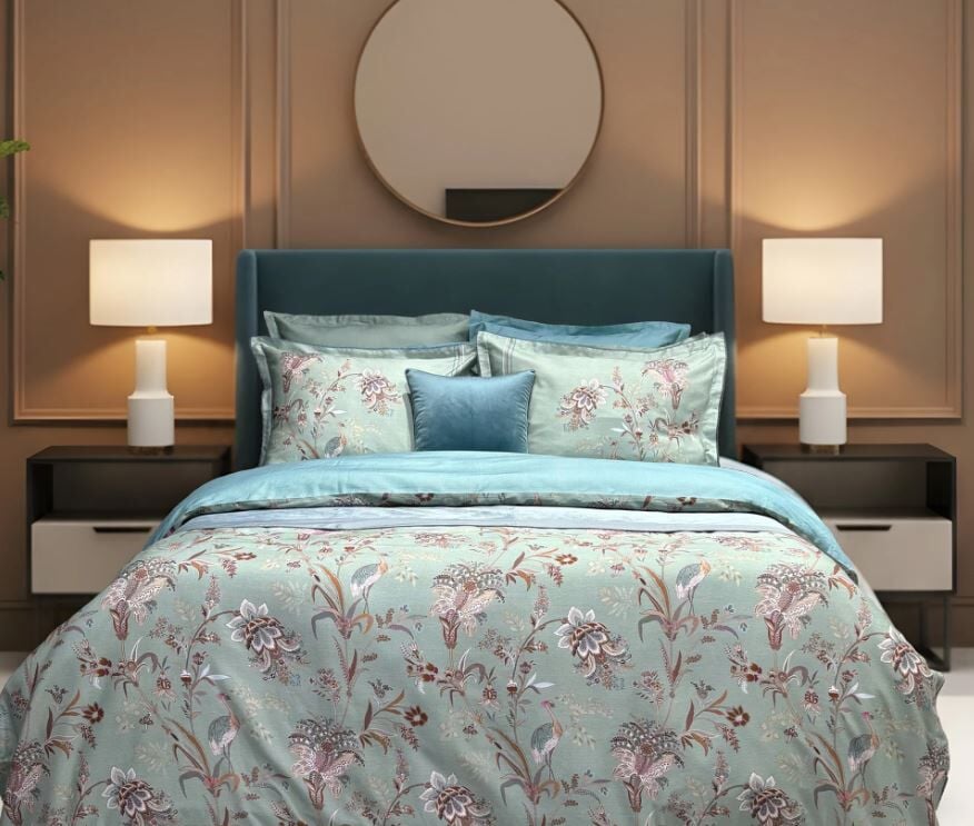 Sarev Opulent Tencel Çift Kişilik Nevresim Takımı, 4Y Yeşil