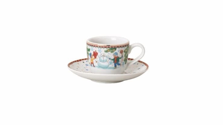 Hutschenreuther Espresso Fincan-Tabak Weihnachtsspiele-Tekli