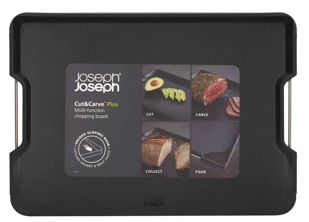 Joseph Joseph Cut&Carve Plus Büyük Kesme Tahtası - Siyah 41X29 Cm