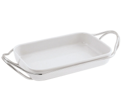 Sambonet & Rosenthal Kulplu Dikdörtgen Porselen Servis 35 Cm