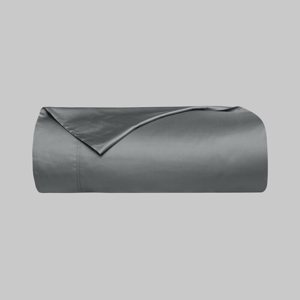Sarev Monochrome %100 Pamuk Saten Nevresim Çift Kişilik-Koyu Gri