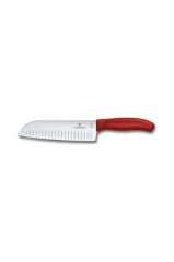 Victorinox Kırmızı Swiss Classic Geniş Ağızlı Santoku Bıçağı 17 Cm Vt 6.8521.17B