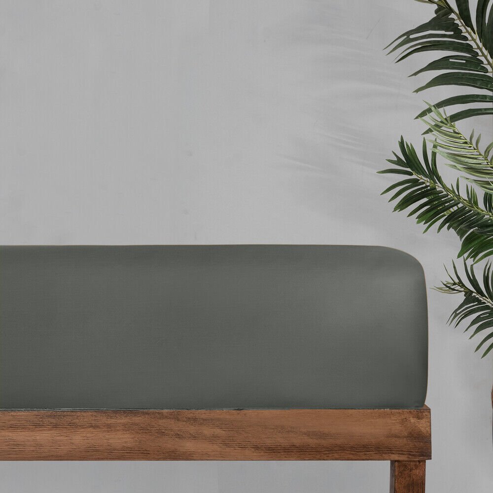 Sarev Monochrome %100 Pamuk Saten Düz Çarşaf Çift Kişilik-Koyu Gri