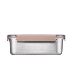 Locknlock Paslanmaz Çelik Fırın & Saklama Kabı Dörtgen Kilitli 2 Lt - Kahverengi