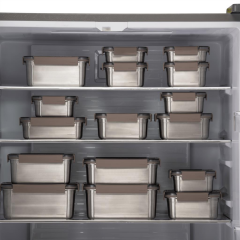 Locknlock Paslanmaz Çelik Fırın & Saklama Kabı Dörtgen Kilitli 2 Lt - Kahverengi