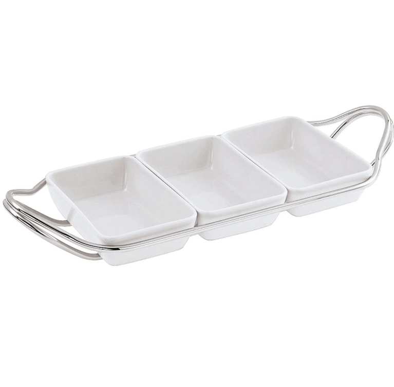 Sambonet & Rosenthal Kulplu 3 Lü Porselen Servis