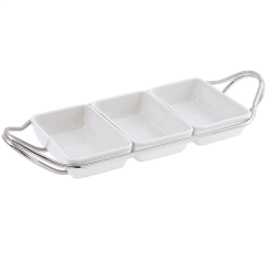 Sambonet & Rosenthal Kulplu 3 Lü Porselen Servis
