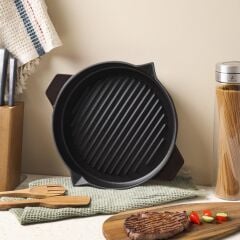 Aryıldız Duo Cast Bombe Grill Kahverengi Tava 30cm