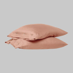 Sarev Monochrome %100 Pamuk Saten Yastık Kılıfı-Rose