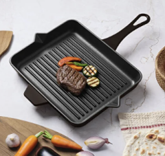 Aryıldız Duo Cast Grill Kahverengi Tava 26x32cm