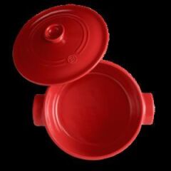 Emile Henry Ateşe Dayanıklı Tencere Yuvarlak 2.5 Lt Kırmızı/Burgundy -344525