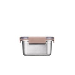 Locknlock Paslanmaz Çelik Fırın & Saklama Kabı Dörtgen Kilitli 520 Ml - Kahverengi