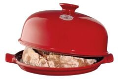 Emile Henry Fırın Kabı Ekmek Yuvarlak 34 Cm Kırmızı/Burgundy -349108