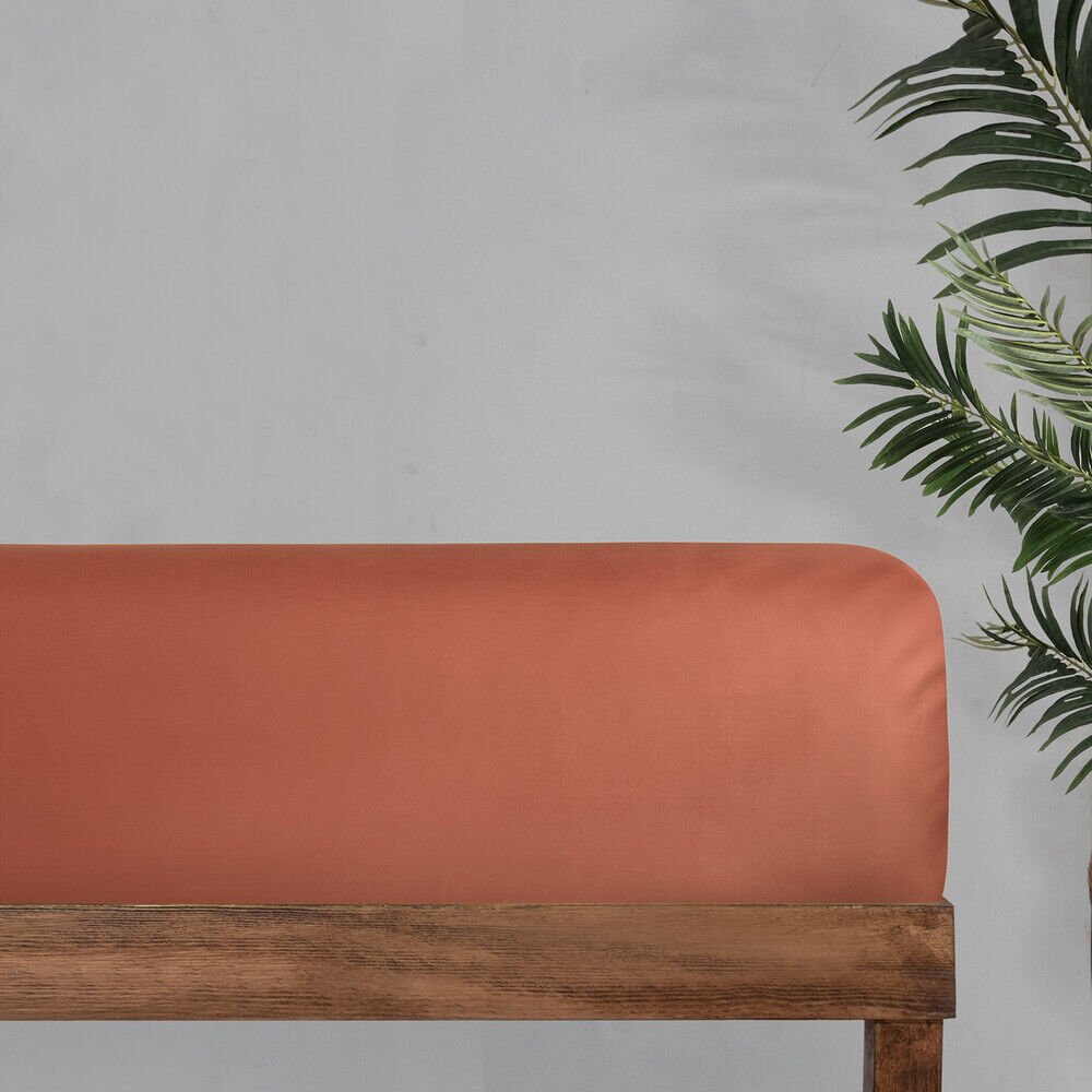 Sarev Monochrome %100 Pamuk Saten Düz Çarşaf Çift Kişilik-Garnet