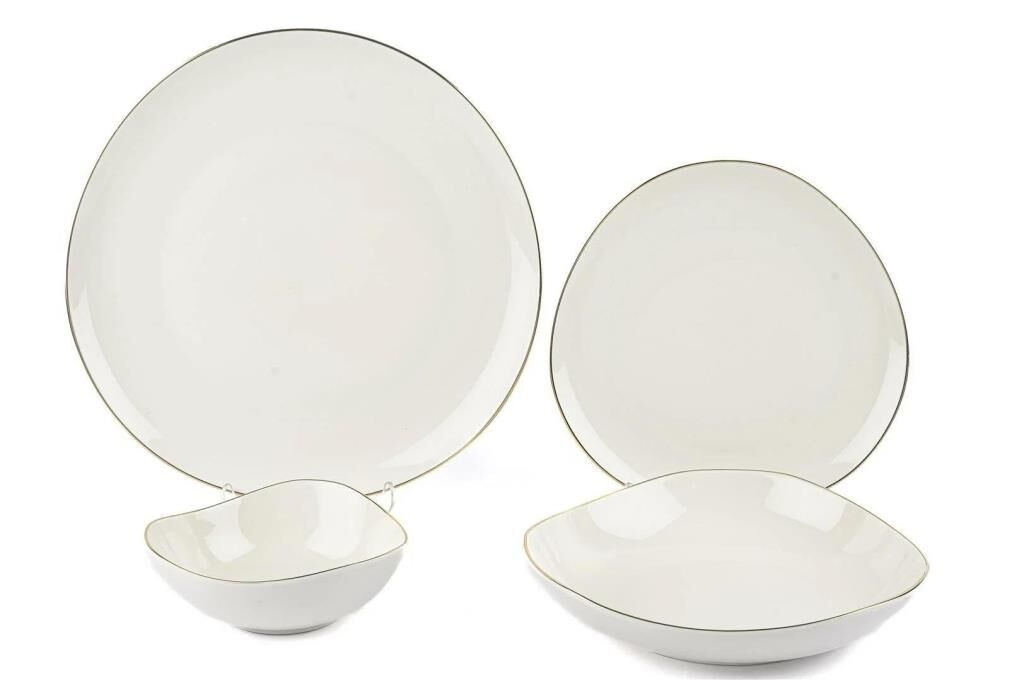 Mikasa Moor Triangular Gold 24 Parça 6 Kişilik Yemek Takımı