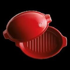 Emile Henry Fırın Kabı Yuvarlak Et/Tavuk/Hindi Pişime 4,5 Lt Kırmızı/Burgundy -348444